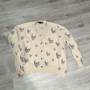 Skull Cashmere soft cardigan